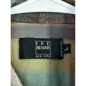 Ike Behar New York Mens Large‎ Plaid Button Up Long Sleeve Shirt Cotton USA